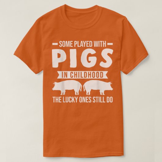 Einige spielten mit Schweinen bei Kindern T-Shirt (Design vorne)