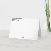 Einige Tulpen im Frühjahr Karte (Rückseite)