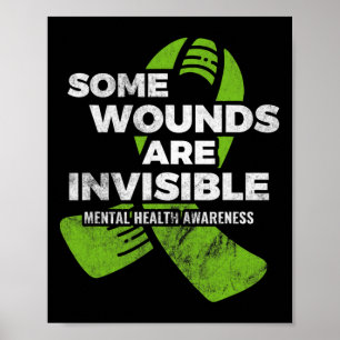 Einige Wunden Unsichtbares Bewusstsein für psychis Poster