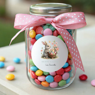 EinigeBunny Osterfest Wildblume Ohnmacht Osterfeie Runder Aufkleber