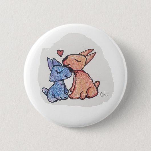 EinigeBunnyLovesSchaltfläche Button (Vorderseite)