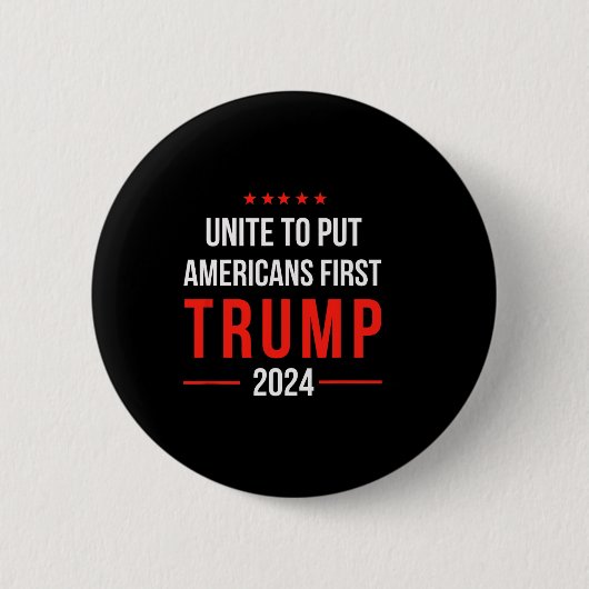 Einigen um Amerikaner an erste Stelle zu setzen Tr Button (Vorderseite)