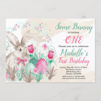 Einiger Häschen-Ostern-Aquarell-Geburtstag Einladung