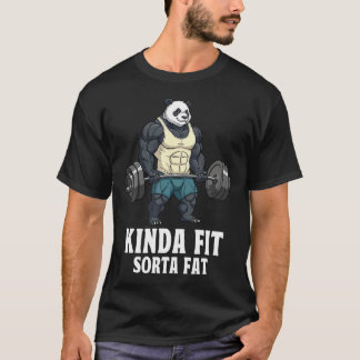 Einigermaßen Fit Etwas Fett Fitnessstudio Panda Ge T-Shirt