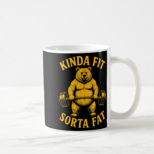 Einigermaßen Fit Etwas Fett Lustiger Fitnessstudio Kaffeetasse