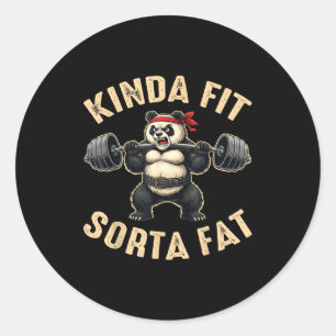 Einigermaßen fit, irgendwie dicker Fitnessstudiobe Runder Aufkleber