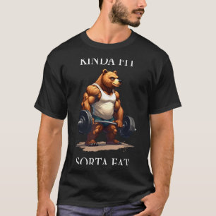 Einigermaßen fit, irgendwie fett - Lustiger Fitnes T-Shirt