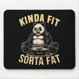 Einigermaßen fit, irgendwie fett - Lustiger Gym Pa Mousepad