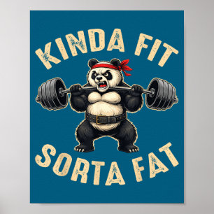 Einigermaßen fit, irgendwie fetter Fitnessstudio-B Poster