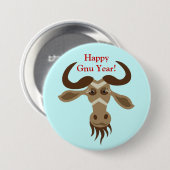 Einiges Gnu Stuff_Gwendolyn Gnu_Happy Gnu-Jahr! Button (Vorne & Hinten)