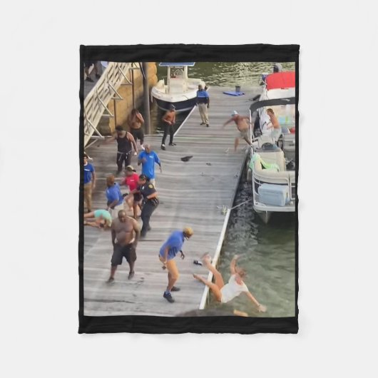 Einigkeit am Dock Schwarze Geschichte Monat Fleecedecke (Vorderseite)