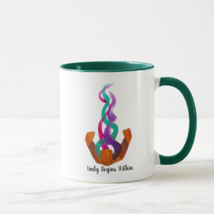 Einigkeit beginnt innerhalb tasse