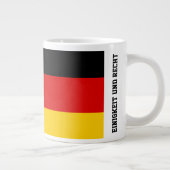 Einigkeit Gerechtigkeit Freiheit Deutschland Flagg Jumbo-Tasse (Rechts)