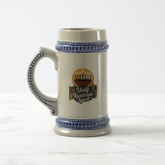 Einigkeit im Kwanzaa-Geist Bierglas (Links)