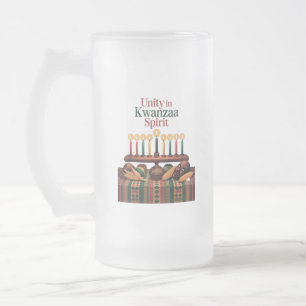 Einigkeit im Kwanzaa-Geist Mattglas Bierglas