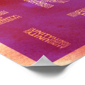 Einigkeit in Diversity Aquarell-Poster Poster (Ecke)