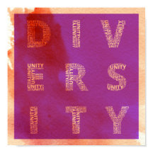 Einigkeit in Diversity Aquarell-Poster