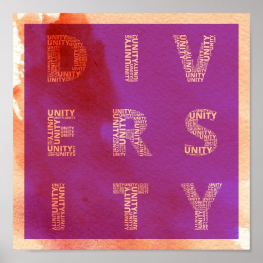 Einigkeit in Diversity Aquarell-Poster Poster (Vorne)