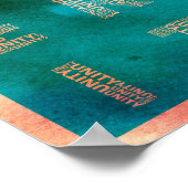 Einigkeit in Diversity Aquarell-Poster Poster (Ecke)