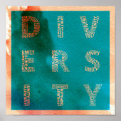 Einigkeit in Diversity Aquarell-Poster Poster (Vorne)