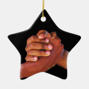 Einigkeit & Liebe, Hand in Hand_ Keramik Ornament