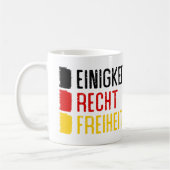 Einigkeit Recht Freiheit, Motto Deutschlands Kaffeetasse (Links)