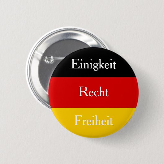 Einigkeit Recht Freiheit Personalizable Deutsch Button (Vorne & Hinten)