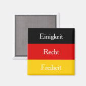 Einigkeit Recht Freiheit Personalizable Deutsch Magnet (Vorderseite/Rückseite)
