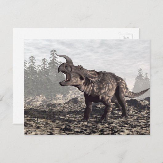 Einiosaurus dinosaur - 3D rendern Postkarte (Vorne/Hinten)