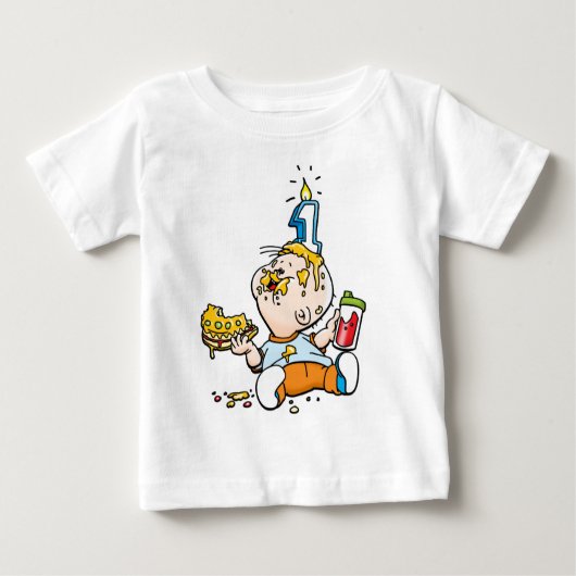 Einjährig Baby T-shirt (Vorderseite)