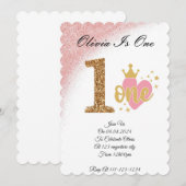 EINJÄHRIGE GEBURTSTAGEINLAGE EINLADUNG (Vorne/Hinten)