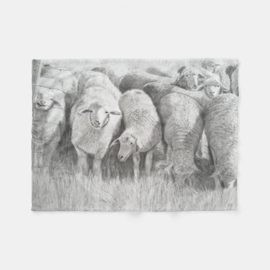 Einjährige Schafe Fleecedecke (Vorderseite (Horizontal))