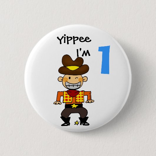 Einjähriger Cowboy Button (Vorderseite)