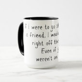 Einkauf für Freund Tasse (Vorderseite Links)