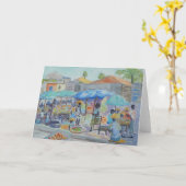 EINKAUF in der HAITI-Gruß-Karte Karte (Gelbe Blume)