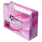 Einkauf individueller Logos | Unternehmensförderun Große Geschenktüte (Vorderseite Schrägansicht)