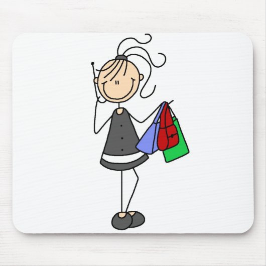 Einkauf mit Mobiltelefon Mousepad (Vorne)