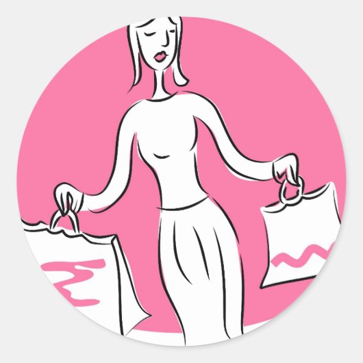 Einkauf Runder Aufkleber (Vorderseite)