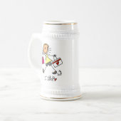 Einkauf-Stickfigur Bierglas (Vorderseite Links)