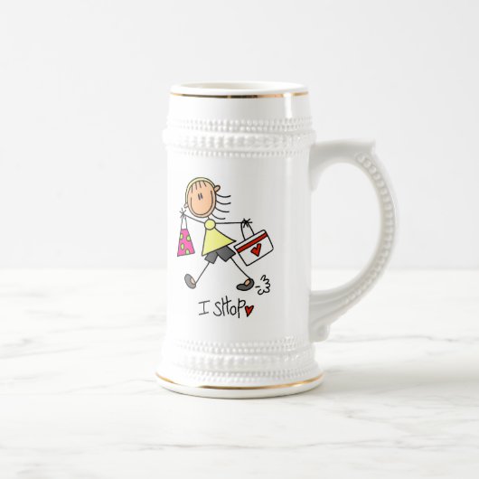Einkauf-Stickfigur Bierglas (Rechts)