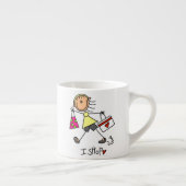 Einkauf-Stickfigur Espressotasse (Rechts)