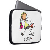 Einkauf-Stickfigur Laptopschutzhülle (Vorne Rechts)