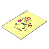 Einkauf-Stickfigur Notizblock (Linke Seite)
