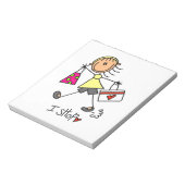 Einkauf-Stickfigur Notizblock (Rotiert)