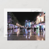 Einkäufe im Regen Postkarte (Vorne/Hinten)