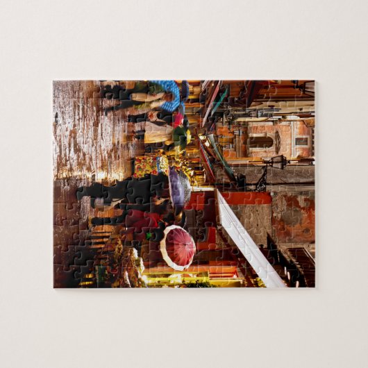 Einkäufe im Regen Puzzle (Horizontal)