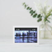 Einkäufe im Regen Visitenkarte (Stehend Vorderseite)