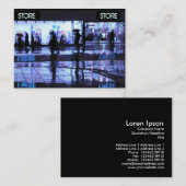 Einkäufe im Regen Visitenkarte (Vorne/Hinten)