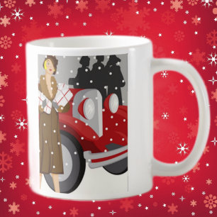 Einkäufe im Schnee Kaffeetasse