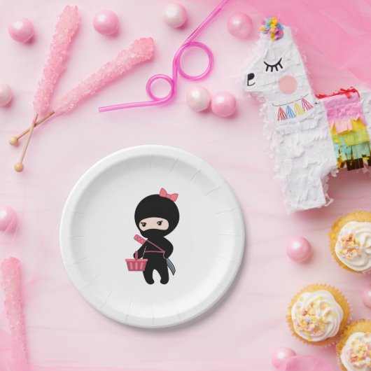 EinkaufenNinja Mädchen Pappteller (Party)